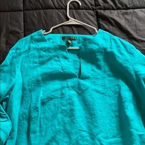 Lauren by Ralph Lauren turquoise tunic size 2x